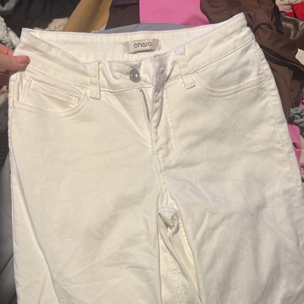 Viral bbl jeans tik tok Women's White Jeans never worn